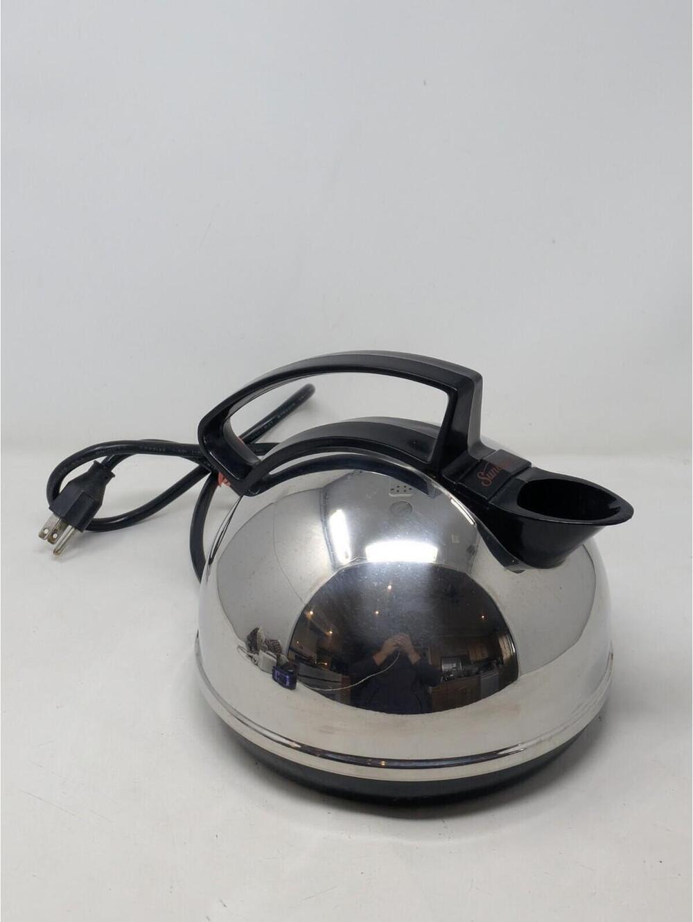 Vintage Sunbeam Electric Kettle Chrome Made in Canada-1500W Used Model KE